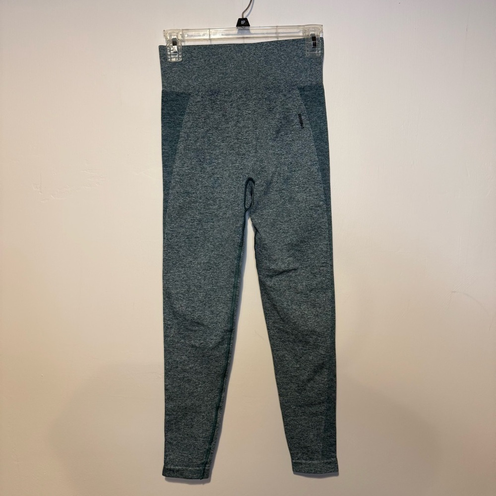 GYMSHARK Flex High Waisted Leggings Dark Green Marl Smokey Teal Seamless XS